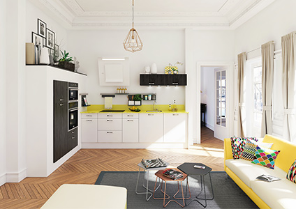 cuisine blanche moderne marlon